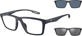 Men's Ea4189u Universal Fit Sunglasses with Two Interchangeable Clip-ons Rectangular