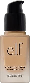 e.l.f. Flawless Finish Foundation, Lightweight & Medium Coverage, Semi-Matte Finish, Vanilla, 0.68 Fl Oz (20mL)