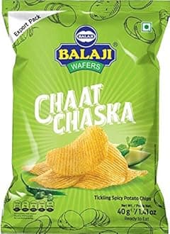 Balaji Chaat Chaska (tickling spicy potato chips) - 40g - (pack of 4)