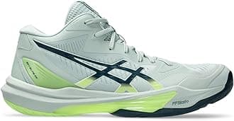 ASICS Men's Sky Elite FlyteFoam Mid Top 3 Volleyball Shoes, 8, Lichen Rock/Tranquil Teal