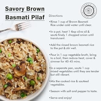 Pride Of India - Extra Long Indian Premium Brown Basmati Rice, 10 Pound (4.54 Kilo) Reclosable Bag - Naturally Aromatic, Aged, Flavorful, Slender, Non Sticky Whole Grains - 100+ Servings - Great Value