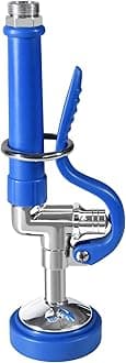 Pre Rinse Sprayer Commercial Sink Sprayer Head,1.42GPM Spray Valve Dish Nozzle with Ergonomic Handle, Commercial Faucet Parts for Kitchen Faucet,Chrome Finished（Blue）