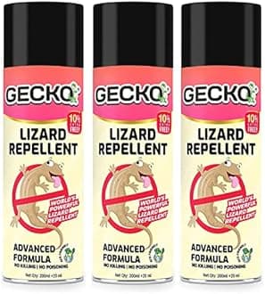 Gecko India's First Aerosol Based Herbal Lizard Spray Repellent Spray | Odour & Chemical Free Spray | Eco-Friendly & Biodegradable | 220ml (15 Days Protection) PK of 3 - FORMULATION 10X