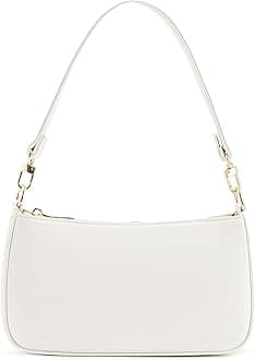 NIUEIMEE ZHOU Shoulder Bag for Women Retro Vegan Leather Classic Clutch Tote HandBags Purses with Zipper Closure