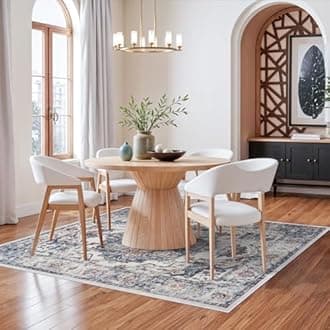 5x7 Living Room Area Rugs: Washable Non-Slip Stain Resistant Rug for Nursery Bedroom Dining Room Vintage Ultra Soft Indoor Carpet for Kitchen Farmhouse Distressed Floor Mat for Home Office (5x7 Brick)