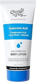 Chemist at Play Hydrating Body Lotion with Rice Water & Hyaluronic Acid for Deep Moisturization | All Skin Type | Hydrate Dry and Flaky Skin | Vegan & Cruelty-Free | 7 fl oz.