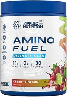 Amino Fuel - Amino Acids Supplement, EAA Essential Amino Acids Powder, Muscle Fuel & Recovery (390g - 30 Servings) (Cherry Limeade)