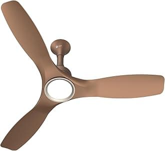 Orient Electric 1200 mm Aerosense| Smart fan with IoT & Remote| BLDC fan with underlight| Save up to 50% on electricity bills| BEE 5-star rated| 5-year warranty by Orient | Tangerine Brown