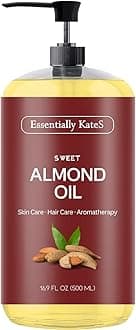 Essentially KateS Sweet Almond Oil 16.9 fl oz - 100% Pure and Natural and Cold Pressed