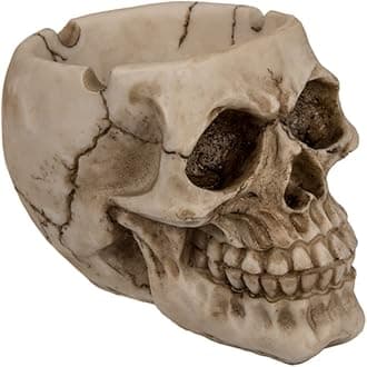 Out of the blue OOTB Skull Ashtray, Polyresin, Multi-Colour, 10 x 6 x 12 cm