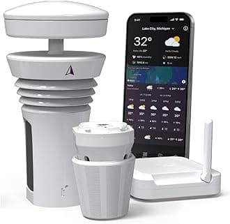 Tempest Weather System with Built-in Wind Meter, Rain Gauge, and Accurate Weather Forecasts, Wireless, App and Alexa Enabled