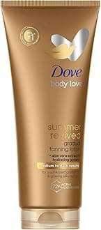 Dove Summer Revived Medium to Dark Gradual Tanning Lotion For a Sun-Kissed Glow Self Tan Body Lotion Tanning Lotion For All Skin Types, 200 ml (Pack of 1)