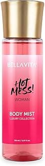 Bella Vita Luxury Hot Mess Woman Body Spray Mist Perfume with Citrus Mandarin, Passionfruit, Rose, Jasmine, Vanilla & Musk Long Lasting Fragrance, 150ML
