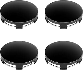 4Pcs Hub Centre Caps, 60mm Universal Black Alloy Wheel Hub Caps, Stable Durable Car Wheel Center Hubs Cap Replacement, Compatible With Various Models, for All Types of Wheels Centre Cap