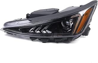 Carlaihu For 2019 2020 Hyundai Elantra Halogen Left Driver Side Headlight Headlamp Assembly Black Housing Clear Lens Replaces 92101-F3500 92101F3500 HY2502233