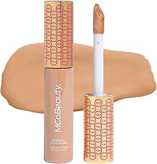 MCoBeauty Instant Concealer Camouflage and Contour Medium Beige - Full Coverage Cream Concealer for Dark Circles Blemishes - Brightening Highlighting Contouring Face Makeup - Cruelty Free Vegan - 1