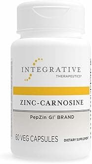 Integrative Therapeutics Zinc-Carnosine - Digestive & Gut Health Support* - GI Tract Supplement - Vegan, Gluten-Free & Dairy-Free - 60 Capsules (60 Servings)