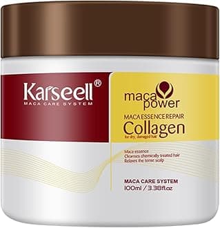 Karseell 3.38floz 100ml Collagen Hair Treatment Deep Repair Conditioning Argan Oil Collagen Hair Mask Essence for Dry Damaged Hair All Hair Types