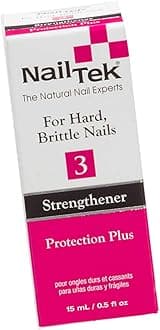 Nail Tek Protection Plus 3, Nail Strengthener for Hard and Brittle Nails, 0.5 oz, 1-Pack