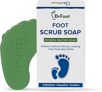 Foot Scrub Soap Repair Dry Cracked Heels, Dead Skin & Calluses Remover with Almond & Pure Aloe Vera Extracts – 100gm (Pack of 2)