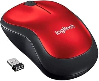 Logitech M185 Wireless Optical Mouse 2.4GHz Red (910-003635)