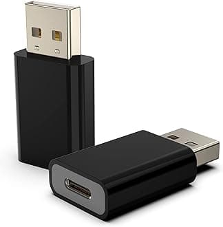 USB to USB-C Female Adapter for iPhone 17 Air,Compatible with Apple Watch SE/7/8/9/10/Ultra MagSafe Charger,Type-C Charging Cable Converter for iPhone,iPad,AirPods,Car Charger