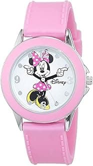 Disney Girls Analogue Classic Quartz Watch with Rubber Strap MN1442