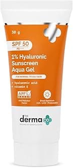 1% Hyaluronic Sunscreen Aqua Gel SPF 50 PA++++ Hydrating, Lightweight & Non-Greasy No White Cast Broad Spectrum & Blue Light Protection Clinically Tested - (In-Vivo) 30 g