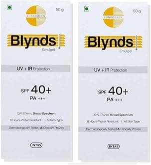 Blynds Sun screen Gel (Pack of 2 * 50gm)