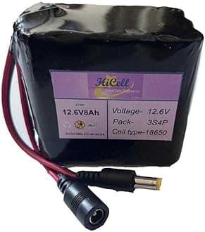 12.6V 8Ah Li-ion Lithium Ion Battery with Deep Cycles and BMS Protection(Rechargeable)