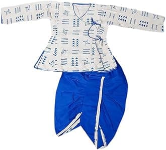 Boys Cotton Dhoti Kurta Set, Full Sleeve Traditional Indian Outfit for Festivals, Weddings & Cultural Events