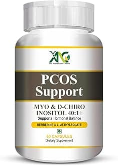 ANC PCOS Supplement - 40:1 Ratio 2000mg Myo-Inositol to 50mg with PCOS Vitamins & Minerals for women 60 Capsules