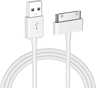 sarmert Apple Certified 30 Pin USB Charging Cable, UPoweradd 4.0ft USB Sync Charging Cord iPhone Compatible for 4 4s 3G 3GS iPad 1 2 3 iPod Touch Nano White (1 PCS)