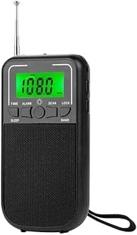 Portable Pocket Radio, AM FM Shortwave Reception, For Listening To Stations While Traveling, Hiking, Home, Simple Station Tuning(Black)