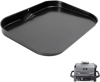 OG701 Grill Griddle Plate XSKGRDPLT Griddle Pan for Ninja Woodfire Grill OG700 Series, Heavy-duty Non-Stick Griddle Pan with Oil Hole, Ninja Grill Flat Top Griddle Plate Accessories