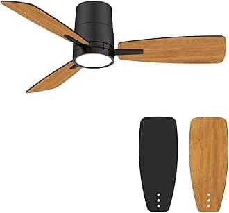 Ceiling Fans with Lights,42 inch,Quiet Reversible Motor,Easy to Install,6 Speeds,3CCT,Timer, Black Modern Ceiling Fan for Living Room, Bedroom, Kitchen, Dining room, Office