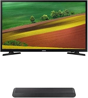 SAMSUNG 32-inch Class LED Smart FHD TV 720P(UN32M4500BFXZA) HW-S50B/ZA 3.0ch All-in-One Soundbar w/Dolby 5.1,DTS Virtual:X,Q Symphony,Adaptive Sound Lite,Bluetooth Multi Connection, 2022 Black