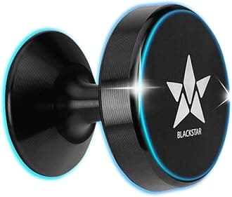 Blackstar Spiro Mag : Magnetic Mobile Phone Holder for Car Dashboard/Bike with 540° Angle Rotation - Phone Mount Stand with Strong & Safe Magnets - Compatible with All Mobiles (MAGSAFE Incompatible)