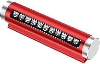 Car Dashboard Number Display - Mobile Number Display for Car, Temporary Car Parking Mobile Number Display with Magnetic Numbers Stickers, Card Phone Number Card Plate