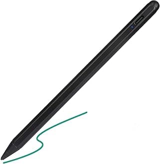 Electronic Stylus for iPad 5th Generation 9.7" 2017 PencilType-C Rechargeable Active Capacitive Pencil Compatible with Apple iPad 5th Gen 9.7-inch Stylus PensGood on iPad Drawing PenBlack