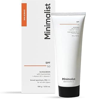 Minimalist Sunscreen SPF 50 PA++++ | Clinically Tested in US (In-Vivo) | Lightweight with Multi-Vitamins | No White Cast | Broad Spectrum | For Women & Men | 100g (Pack of 1)