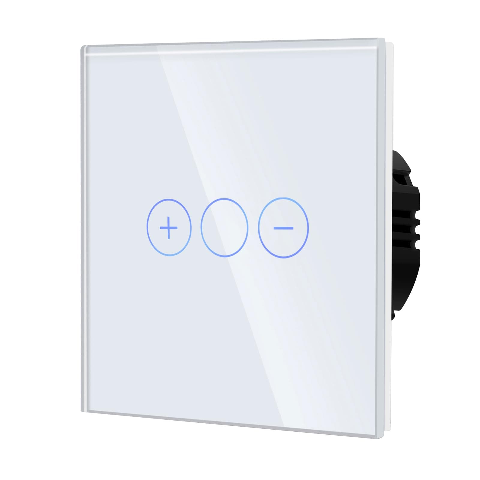 Dimmer Light Switch,Glass Touch Panel,LED Lights,No Neutral Wire Required,1 Gang 1 Way,86mm White