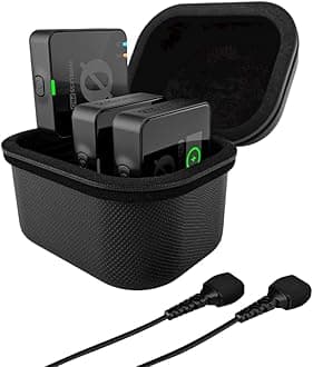 RØDE Wireless PRO Compact Wireless Microphone System with Timecode, 32-bit Float On-board Recording, 2 Lavalier Microphones and Smart Charge Case for Filmmaking and Content Creation