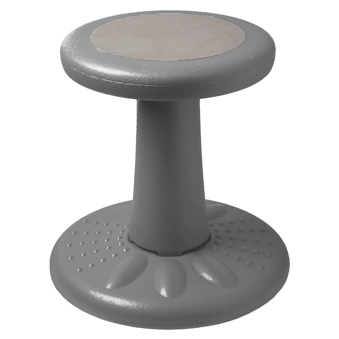 ActiveChairs Kids Wobble Stool, Flexible Classroom Seating Improves Focus, Posture & Helps ADHD/ADD. Get The Wiggles Out Active Fidget Chairs, Preschool | Elementary 14" Chair, Ages 3-7, Gray