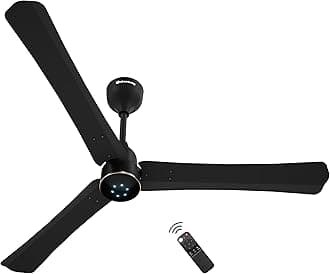 atomberg Renesa Halo Smart Alexa Enabled 1200mm BLDC Ceiling Fan with Remote | BEE 5 star | High Air Delivery | Low noise | LED Speed Indicator | Sleek Design | | 3 Year Warranty | Midnight Black