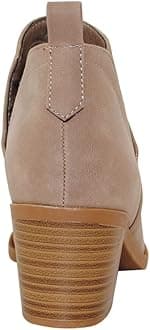 TRENDSUP Ankle Boots for Women Chelsea Square Toe Chunky Low Heel Booties Comfortable Slip on Short Boots