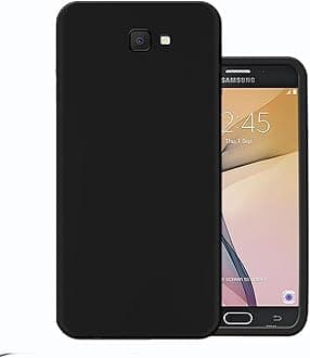 Exclusive Rubberised Matte Finish Soft Back Case Cover for Samsung Galaxy J7 Prime - Black