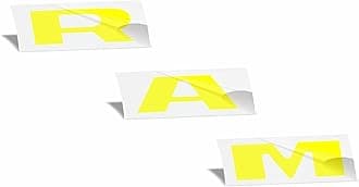 RAM Grille Emblem Overlay Decal Stickers 2025 Ram 1500 (Color: Bright Yellow)