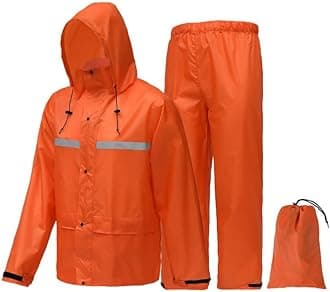 LOOGU Men's Lightweight Waterproof Rain Coat with Breathable Hood
