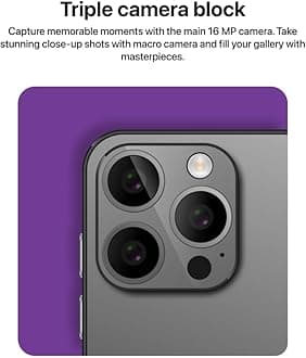 INOI Note 13s, 4G LTE, Octacore 4GB RAM + 128GB, 6.9” HD+ Display, Triple Camera, Deep Purple